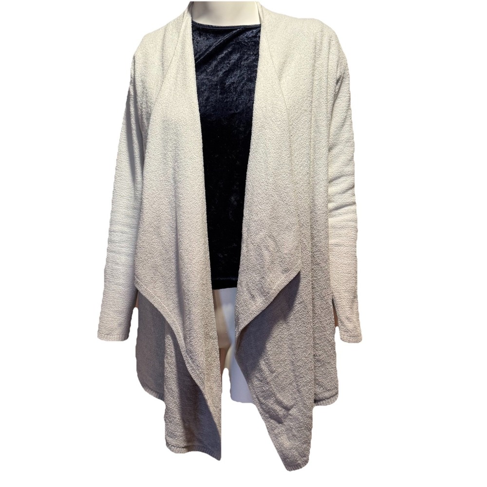 Barefoot Dreams Womens Bamboo Chic Lite Coastal Cardigan Gray Ombré Small